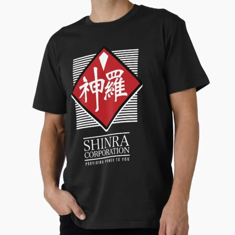 

0324 Shinra Electric Power Company Gift t shirt Videogame Final Fantasy VII graphic tee Y2K Clothes 100% Ccotton Large size Tops
