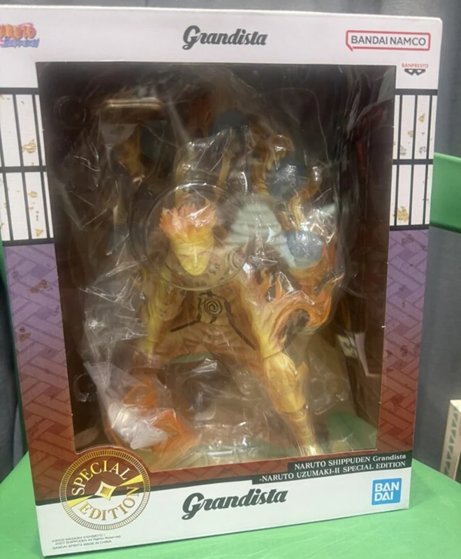Op voorraad: BANPRESTO NARUTO Shippuden -Grandista- Uzumaki Naruto Ⅱ, speciale editie, PVC, 27 cm, anime-actiefiguur, model, speelgoed.