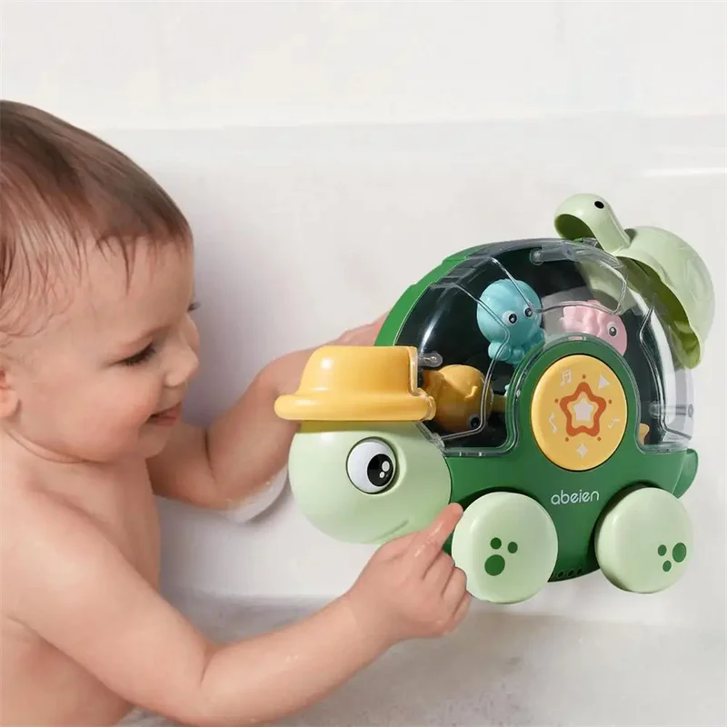 Baby Bath Toy Cartoon Rotating Bathtub Shower Toys Swimming Pool Bathroom Animal Puzzle Toys for Boys Girls Toddler Gift