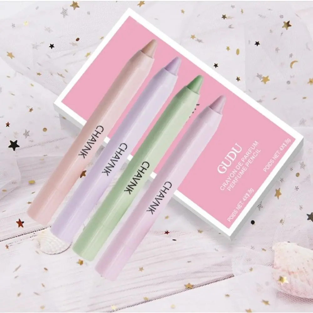 4pcs/set Women Body Long Lasting Portable Solid Perfume Perfume Solid Balm Solid Stick Fragrance Flower