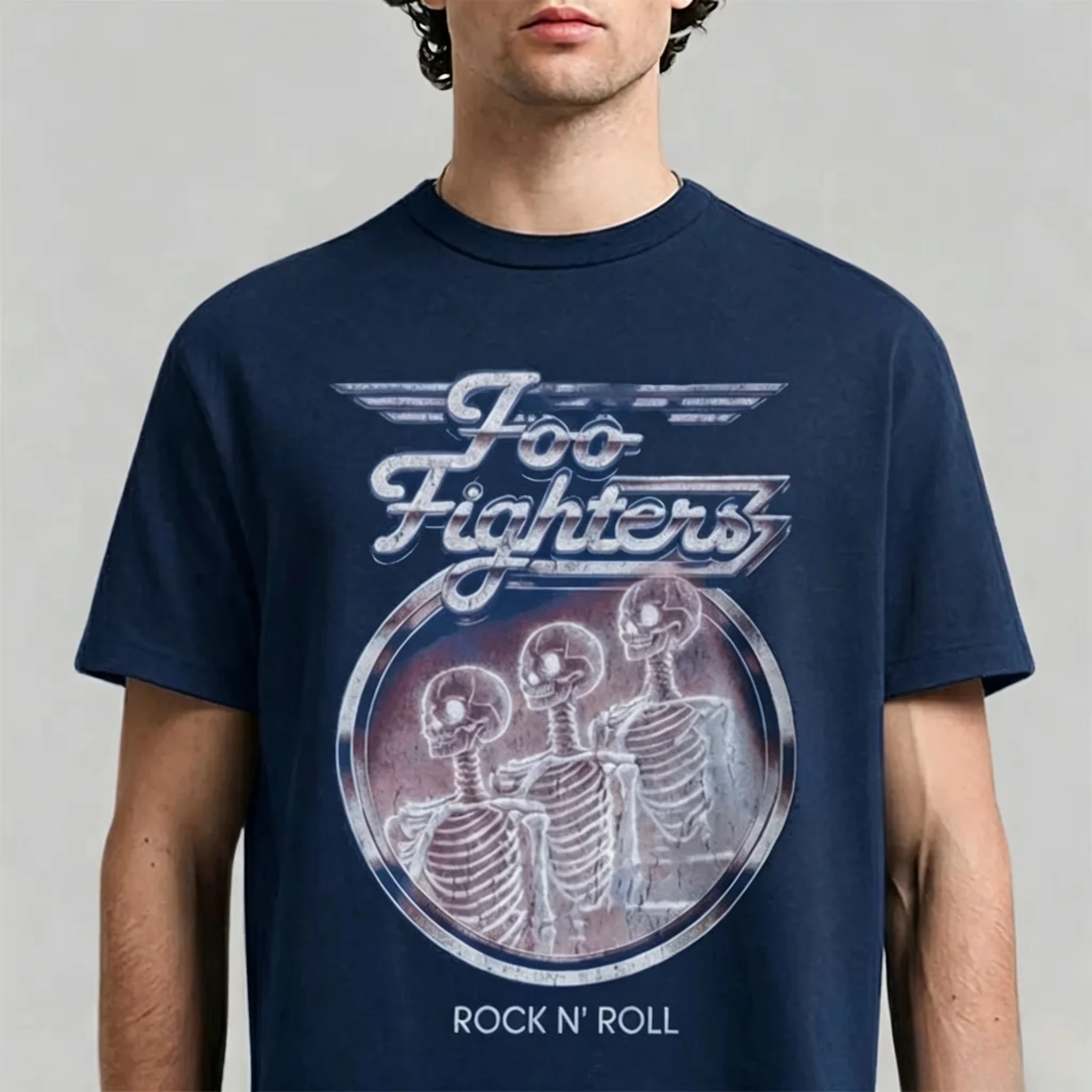 Men Foo Fighters Your Favorite Toy Double Sided Print T-shirt 2026 World Tour Rock Band Merch Vintage Cotton Casual T Shirt