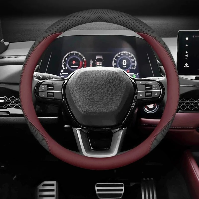 For Honda CR-V/Breeze/Accord/Civic/Inspire/Integra/Odyssey/HR V/Fit/Jazz Slim Breathable Steering Wheel Cover Grip Cover Tools
