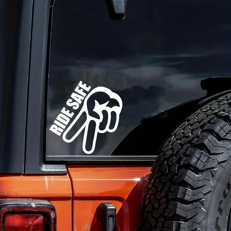 

RideSafe знак мира виниловая наклейка для автомобиля водостойкая наклейка безопасности мотоцикла прочный матовый автомобильный оконный бампер украшение