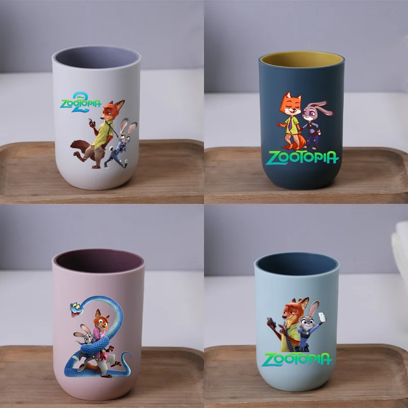 

Disney Zootopia Mouthwash Cup Cartoon Plastic Home Hotel Tooth Brush Holder Bathroom Accessories Toothbrush Storage Cups Gifts