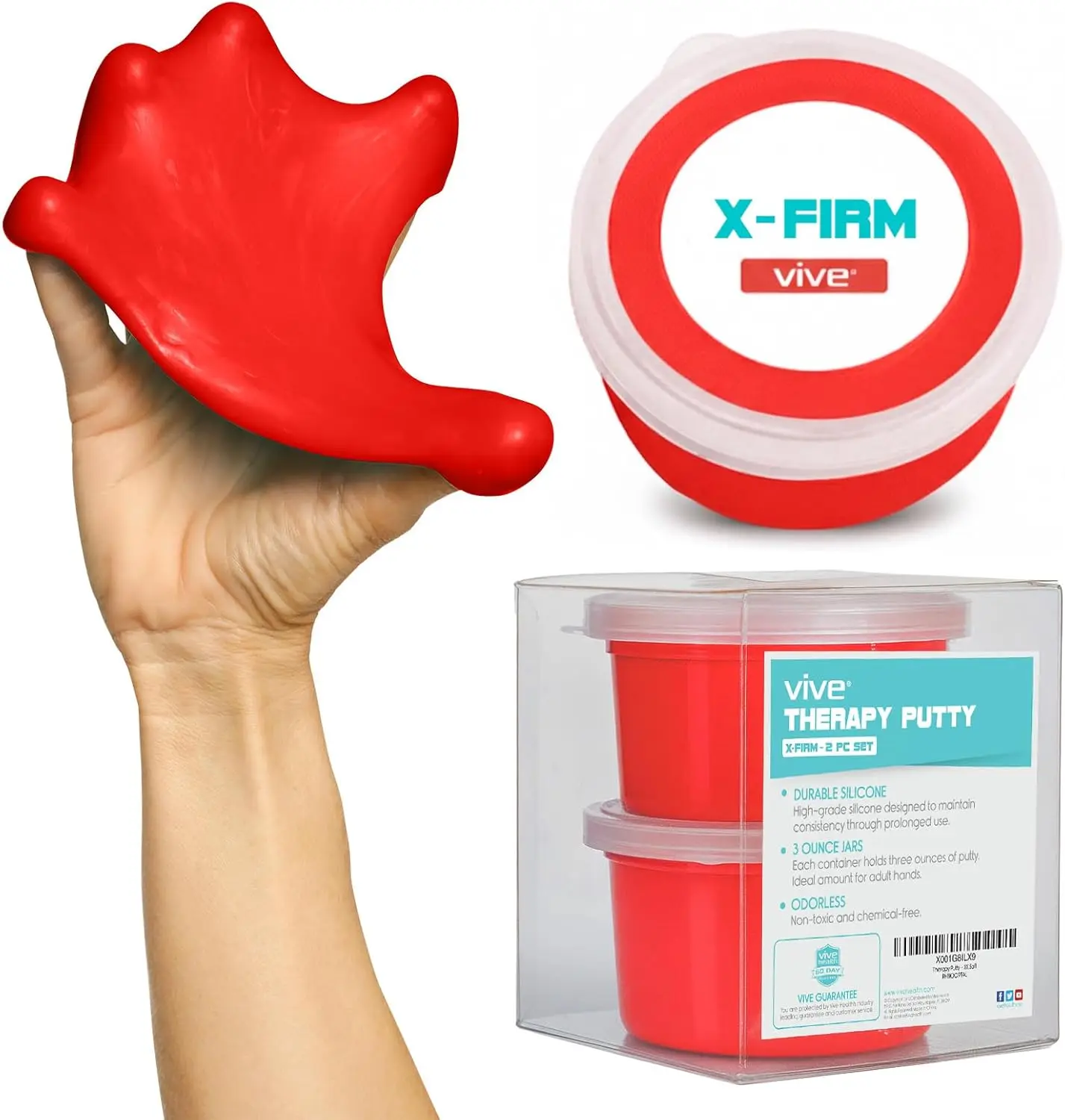 

Therapy Putty for Hand Strengthening, 2-Pack - Stress Relief & Rehab for Adults