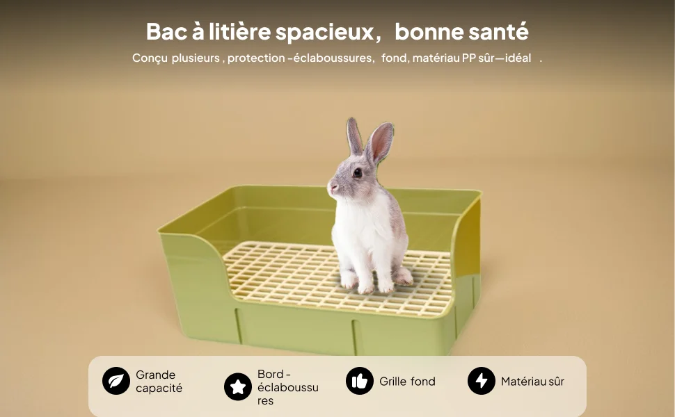 Pet Rabbit Litter Box Bedpan Potty Trainer for Bunny Guinea Pig Chinchillas