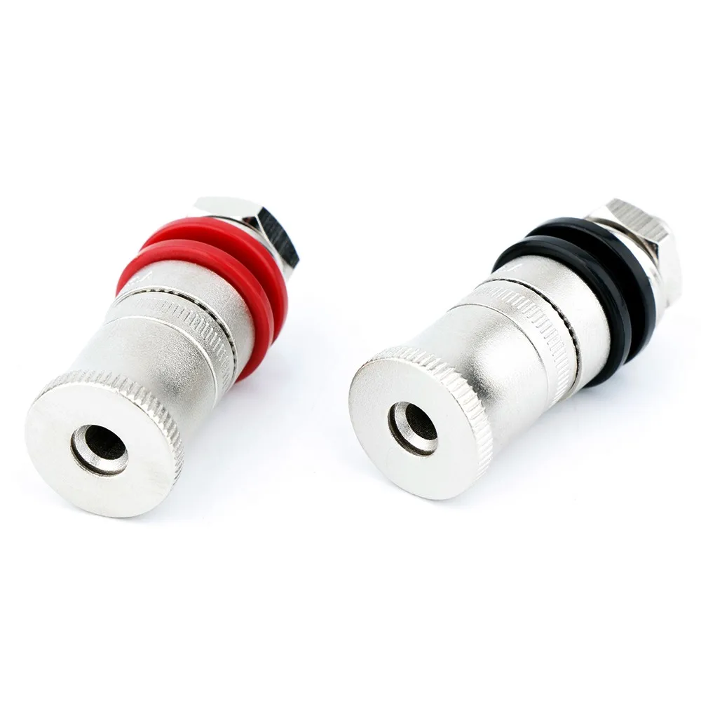 BA1124 CMC niobium Plated OFC ลำโพงแอมพลิฟายเออร์ที่มีผลผูกพันขั้วต่อปลั๊กกล้วยขั้วต่อเอาท์พุทเสียง HIFI DIY