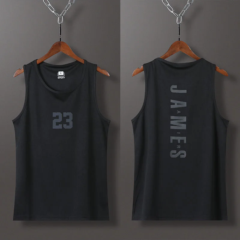 Camiseta transpirable de secado rápido para hombre, chaleco de fitness para baloncesto, mechas deportivas, sudor suelto, entrenamiento de músculos,