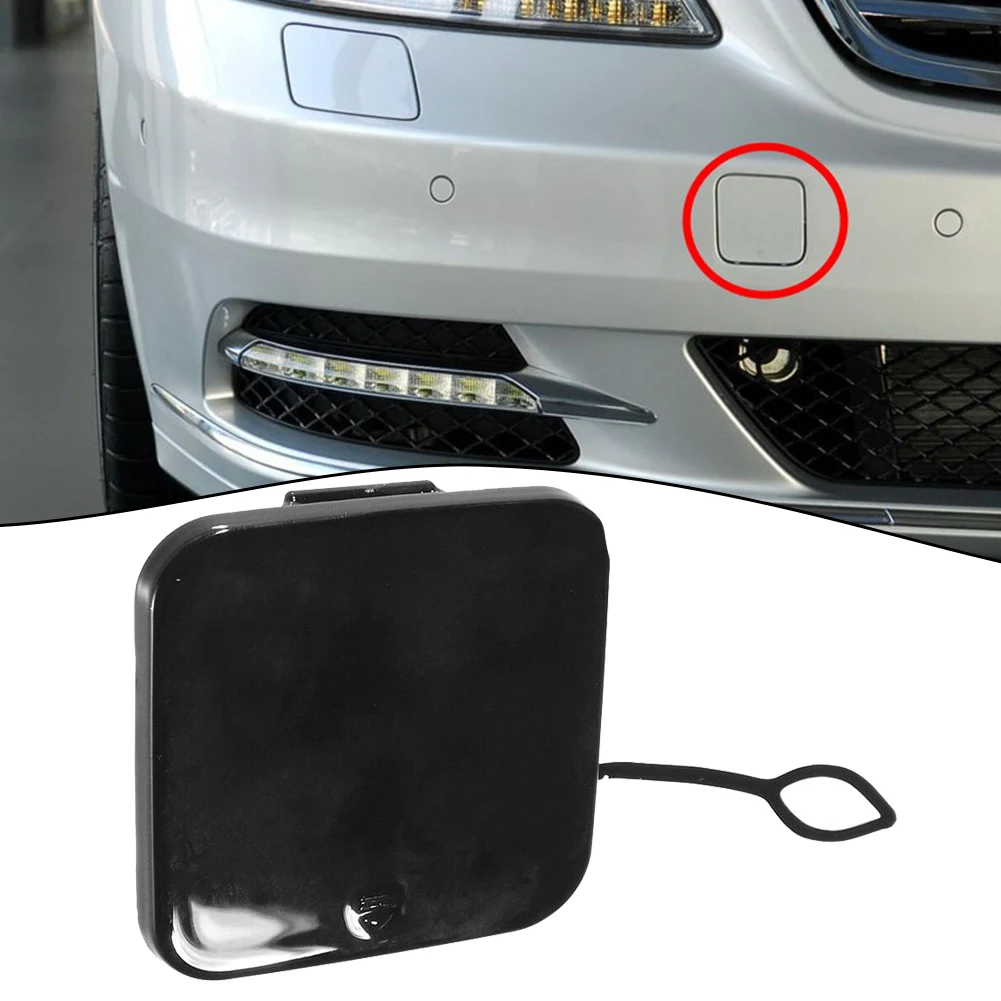 1pcs ABS Front Bumper Tow Hook Cover Black For Mercedes S-class W221 2009-2013 2218850322 Bumper Inserts Covers