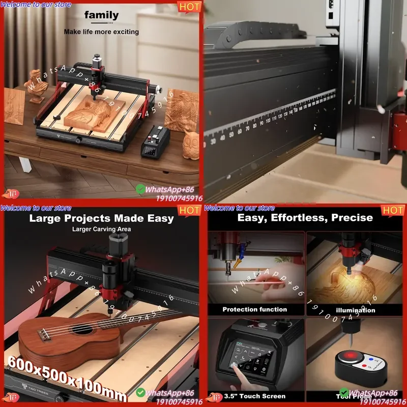 2026 Professional Master Desktop CNC Router TTC6050 Multi-Head 6012 Plasma Cutter for Stone Metal Marble Core Motor