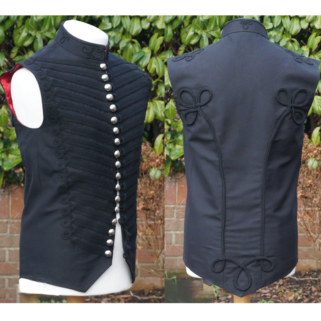 

Military Waistcoat British War Civil War Hussar Costume Vest Historical Reenactment Military Waistcoat Tailor made