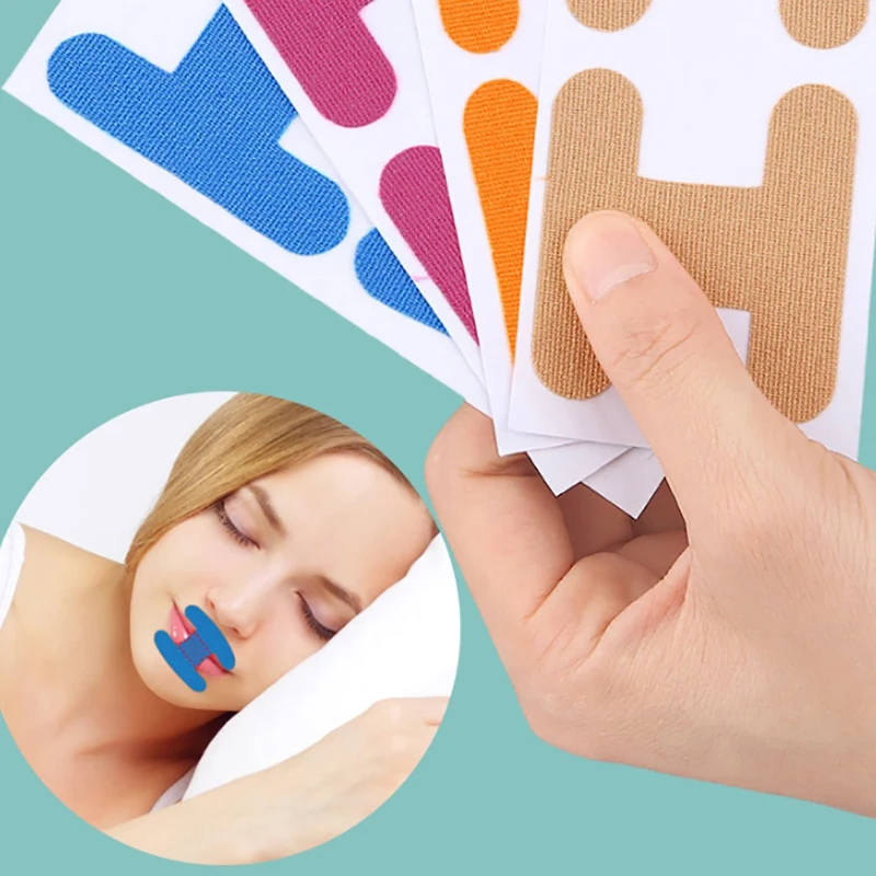 20Pcs Anti-Snoring Stickers For Children Adult Night Sleep Lip Nose Breathing Improving Patch Mouth Correction Sticker Tape