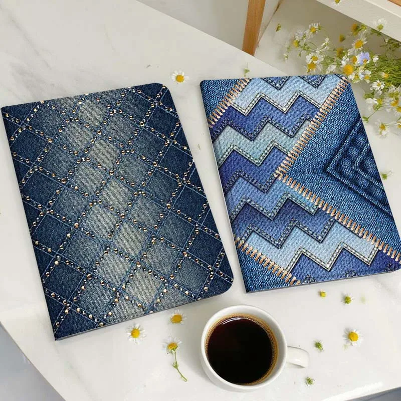 

Denim Diamond Studded Tablet Case For Huawei Honor MatePad MediaPad Air 5 6 7 11 V6 V7 V8 V9 X9 X8 T10 T10s C5e T5 Gift