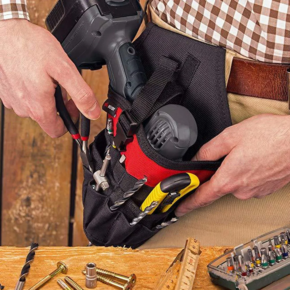 1 قطعة حقيبة أدوات الثقيلة متعددة الوظائف الخصر الحقيبة التصميم العلمي تخزين سعة كبيرة لعامل صيانة سباك