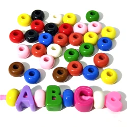 Acrylic color 16mm large hole oblate wheel bead making DIY bracelet keychain jewelry accessories for Valentine's Day gifts