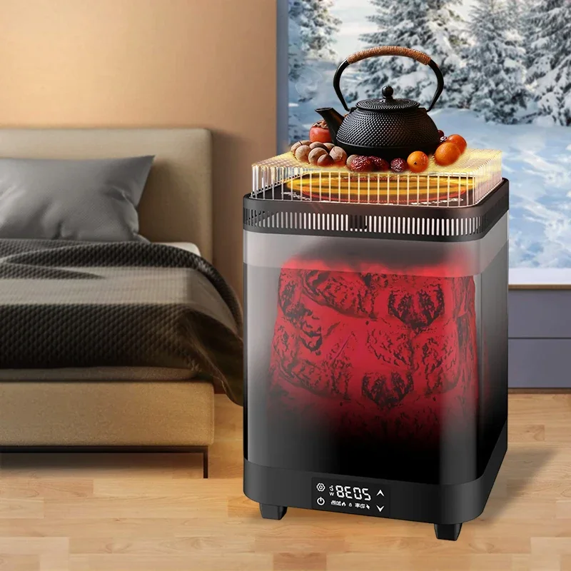 2000W Electric PTC Infrared Heater With Touch Screen Remote Control With Cooking And Tea Making Functions