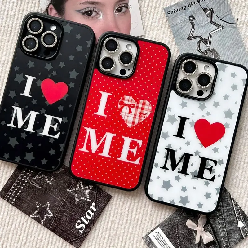 Spain Fashionable Couple Phone Case For iPhone 16 Pro Max 15 14 13 12 11 Pro Mini 7 8 Plus Love Yourself Letter Y2K Phone Cases