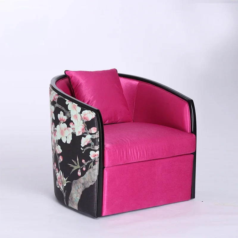 

Sofa Chinese Style Hotel Club Fashion Neoclassical Solid Wood Cloth Craft Sofa