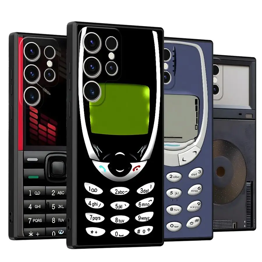 حافظة آلات إبداعية متقدمة لهاتف سامسونج جالاكسي S23 Ultra S21 FE S20 S24 Plus S25 Edge غطاء هاتف ناعم أسود