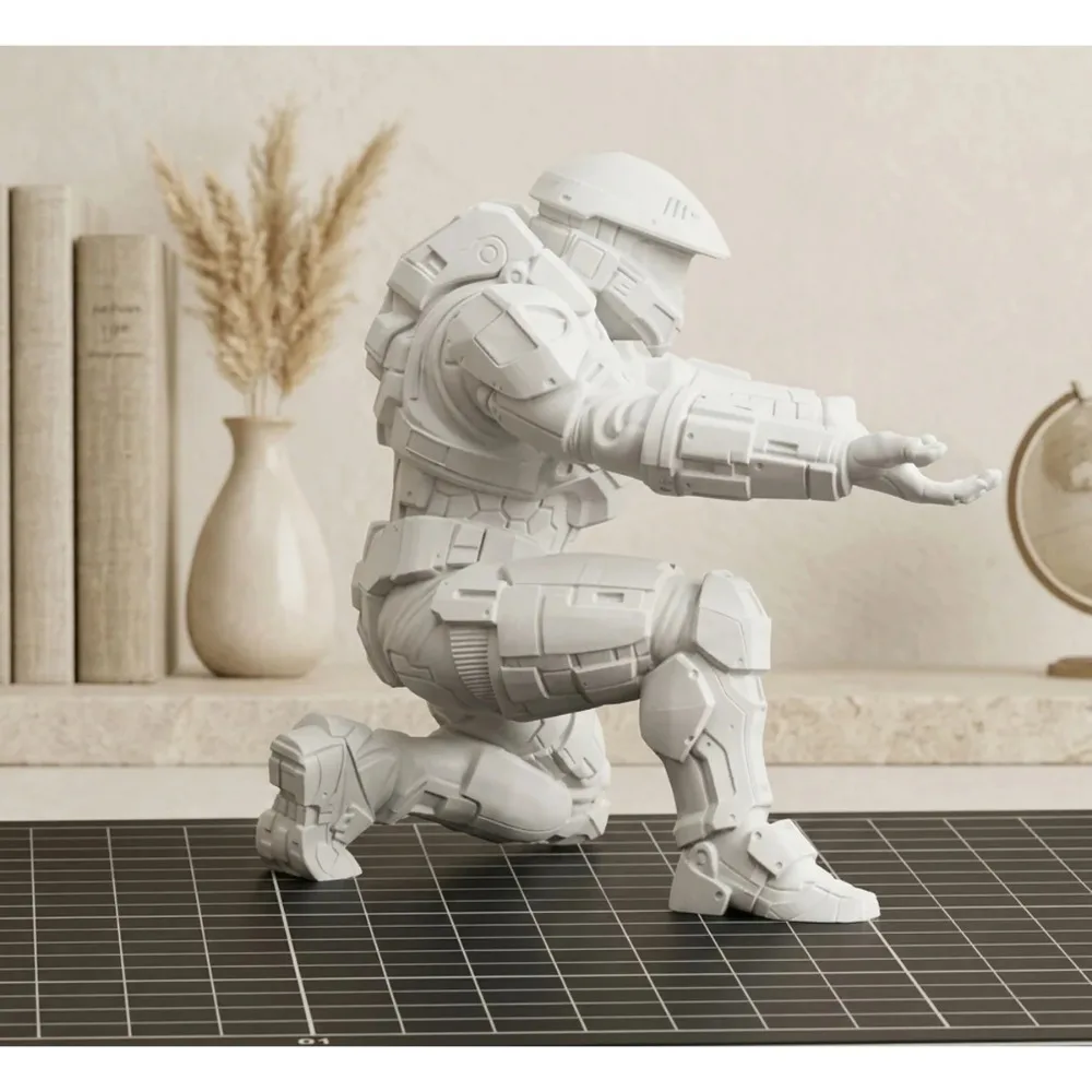 3D printed pen holder, cool tech soldier pen stand, creative desktop decoration storage, stylish stationery display decoration gallery 3