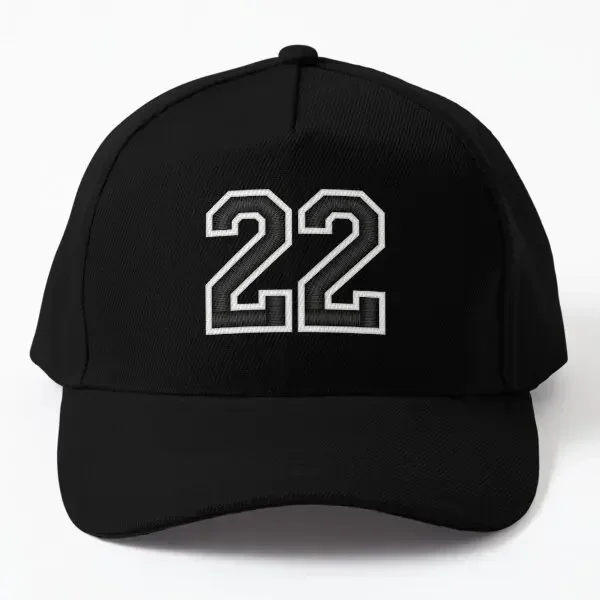 

22 Black Jersey Sports Number Twenty Two Baseball Cap Hat Solid Color Spring Women Snapback Black Bonnet Summer Sport