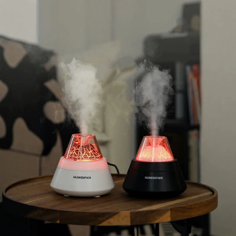 Mini Volcano Air Humidifier USB Mini Aroma Essential Oil Diffuser Home Mute Automatic Mist Maker Fragrance Diffuser