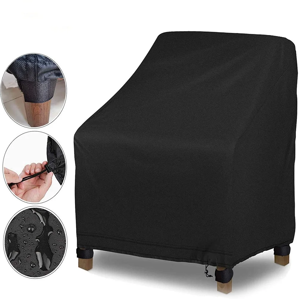 

1pc Waterproof Stacking Outdoor Chair Cover Protector with Weather Protection Fits Most Outdoor Stacked Chairs