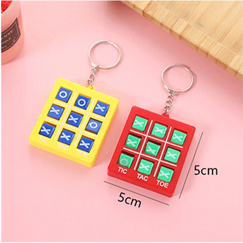 5/10Pcs Puzzle Tic-Tac-Toe XO Three-piece Keychain Children Birthday Party Wedding Guest Gift Kindergarten Prize New Year's Gift