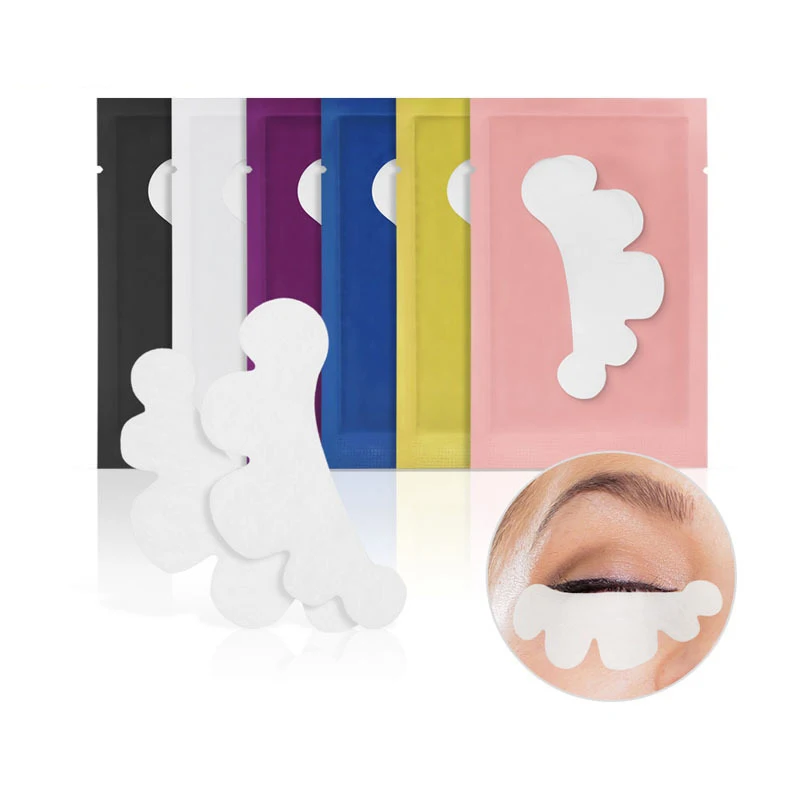 50pair Eye Makeup Cloud-Shaped Disposable Eyeshadow Stickers Eyeliner Grafted Eyelashes Isolate Eyelash Removal Patches