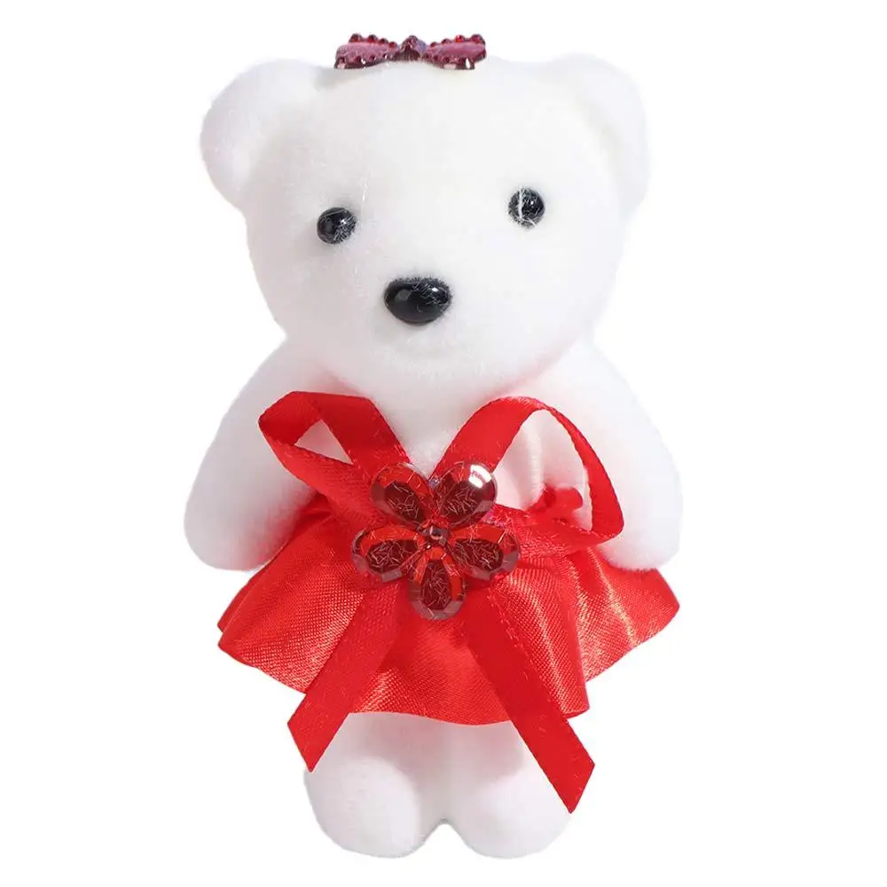10 pièces/ensemble mousse ours en peluche mousse jouets en peluche Animal en peluche poupée Mini ours fleur Bouquet bricolage 10 cm dessin animé Bouquet poupée