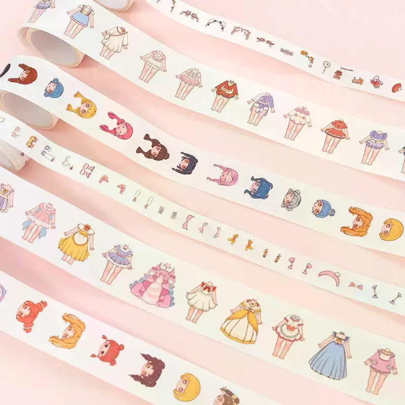 1Box Cartoon Dress Up Stickers Beautiful Girl Outfit Sticker Fun DIY Princess Makeup Scene Outfit Change Tape Small Gift view 4