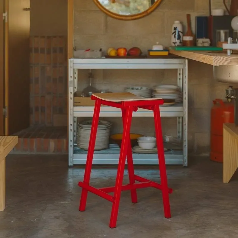 

Simple Metallic Living Room Bar Chairs Modern Creative Art High Dining Chair Multifunctional Convenient Cartoon Home Decoration