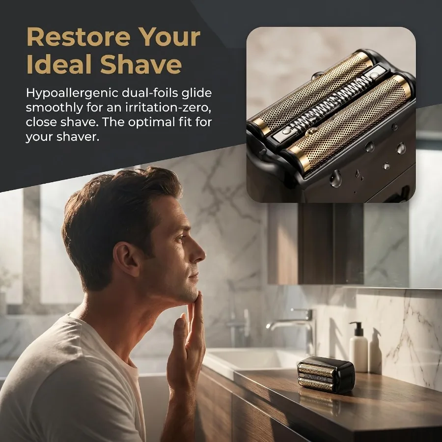 1/2Pcs For FXRF2 Professional Barber Shaver Double Replacement Foil and Blade Set For Babyliss  FXFS2 Cordless Foil Shaver
