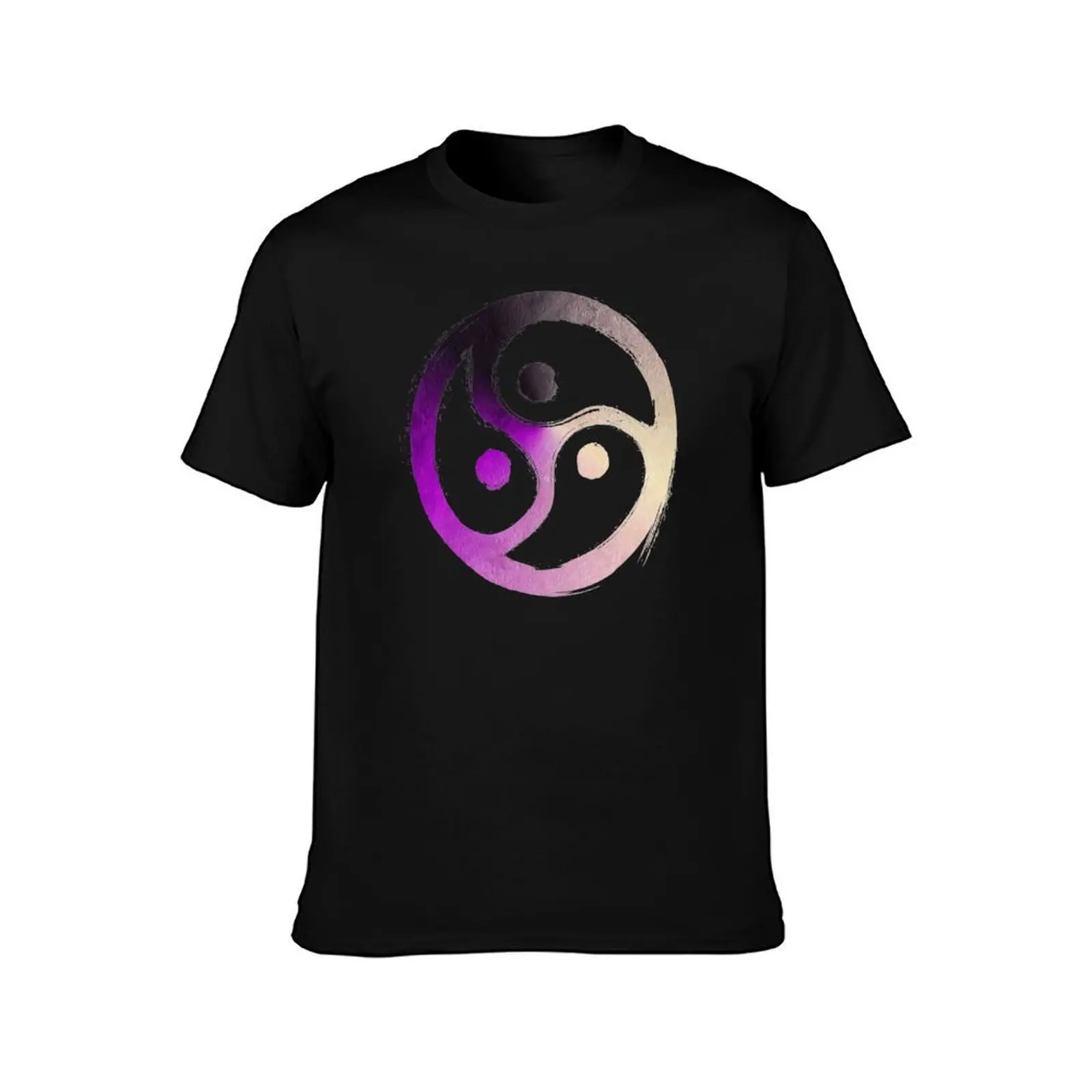 BDSM Triskelion Asexual Ace Aro Demi Pride T-Shirt Summer Casual Cotton Tee Oversized Streetwear Tops Vintage Graphic Print