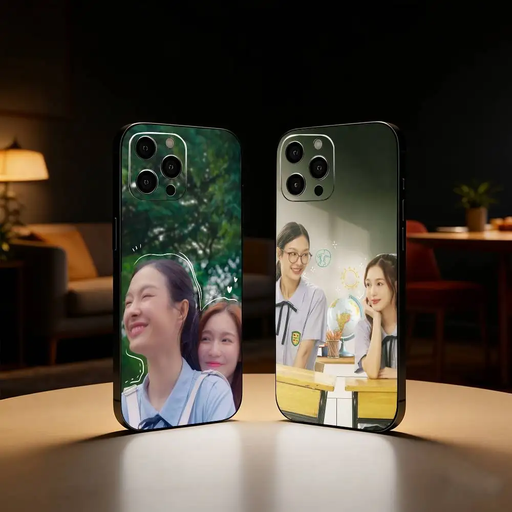 

GL M-MilkLove Phone Case For iPhone17,16,15,14,13,12 Plus,Max Soft Silicone Black Cover