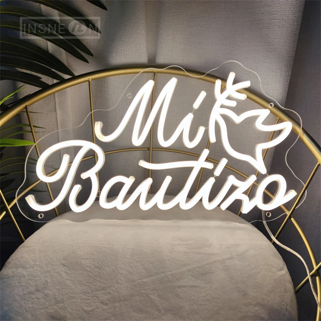 

Mi Bautizo Neon Sign LED neon lights For Birthday Party Baptism USB Powered 5V Birthday Gifts Room Wall Decoration Lights