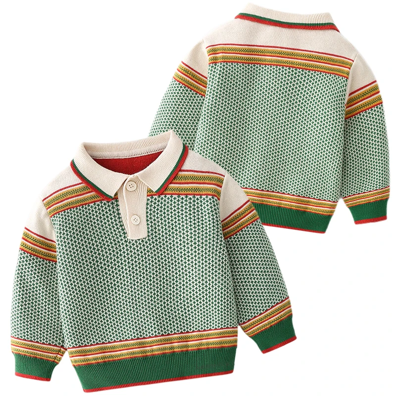 

2023 Girls Pullover Autumn Toddler Boys Knitted Sweater Baby Boys Fashion Outwear Children Clothes Kids Girls Knitwear Jacket