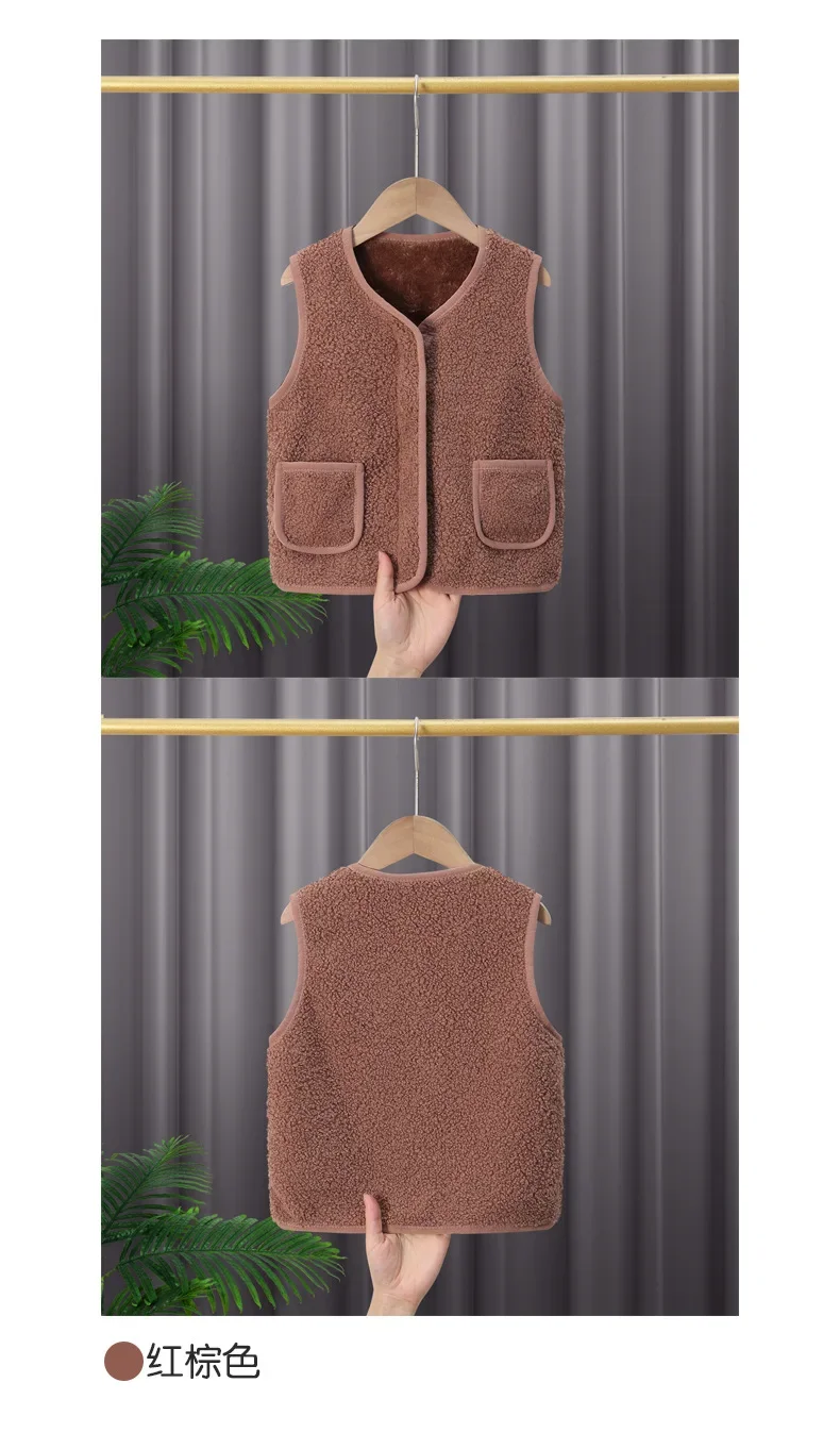 Neue Herbst-Winter-Fleece-Weste für Jungen und Mädchen, Baby-Freizeitweste, weiche, atmungsaktive Kinder-Innenweste, winddichte Alltagsjacke für Kinder – Detail 13