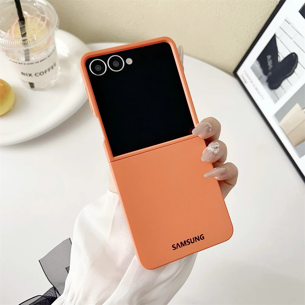 Original Liquid Silicone PC Phone Case Samsung Galaxy Z Flip 7 8 6 5 4 3 Matte Skin Shockproof Candy Colors Soft Cover Z Flip7 - view 2