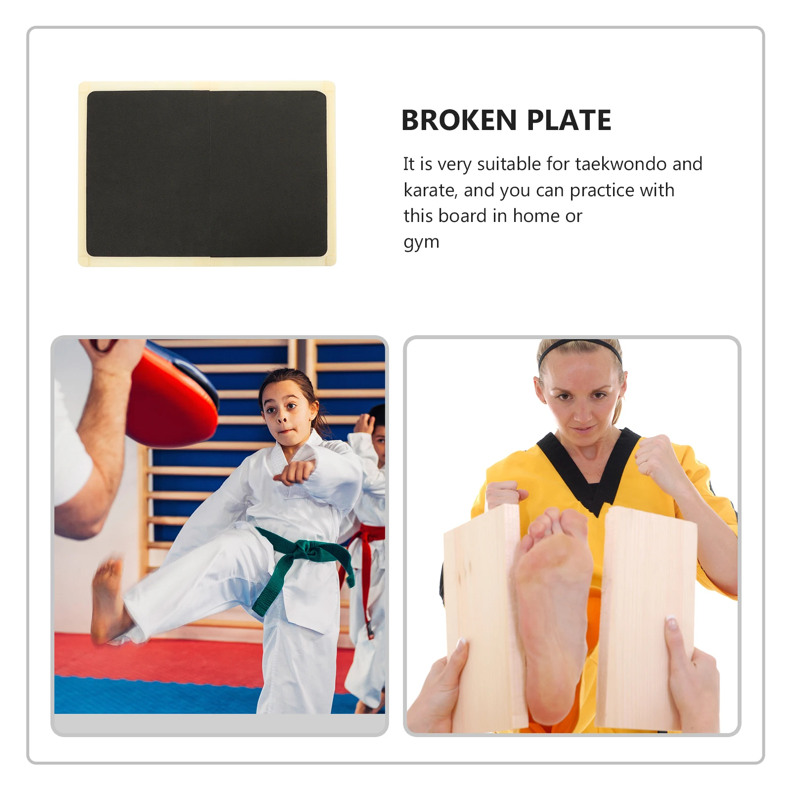 

Breaking Boards Martial Arts Kick Practice Karate Portable Black Sponge Equipment Child