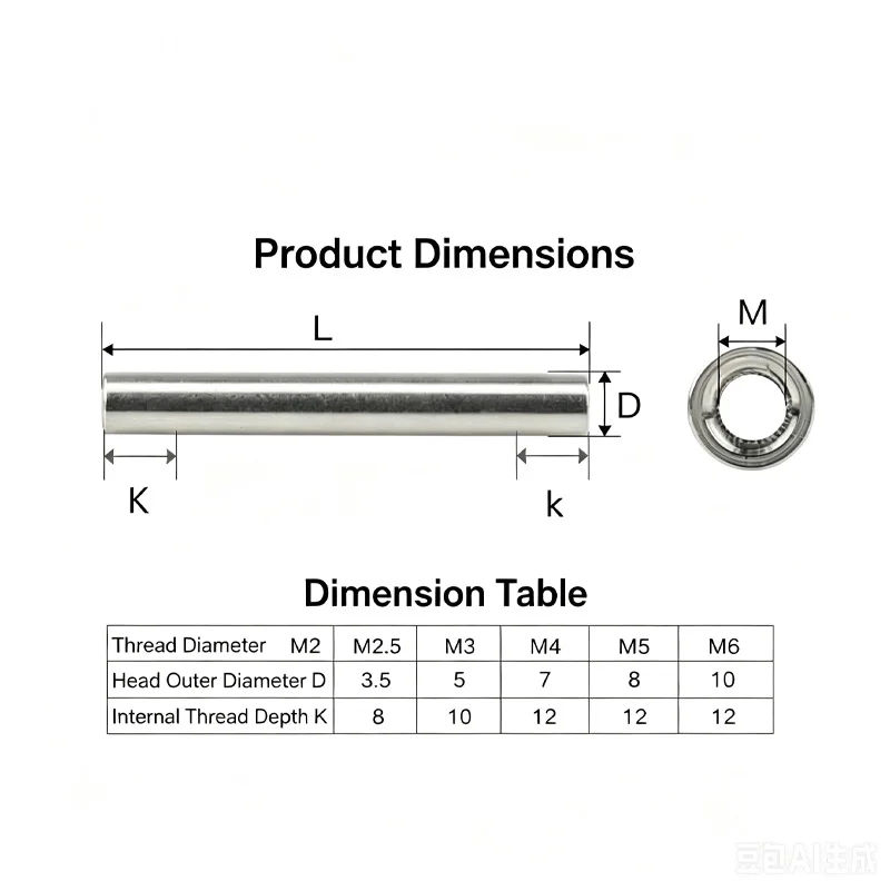 M3-M10 Natural Alu Standoff, Double Female Thread Rod, Extended Coupling Bar for Aerial Photography UAV Frame