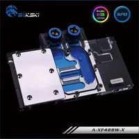 Bykski Full Cover GPU Water Block For VGA XFX R9 RX480 R9 RX470 Wolf Graphics Card 12V 4P/5V 3P A-XF48BW-X