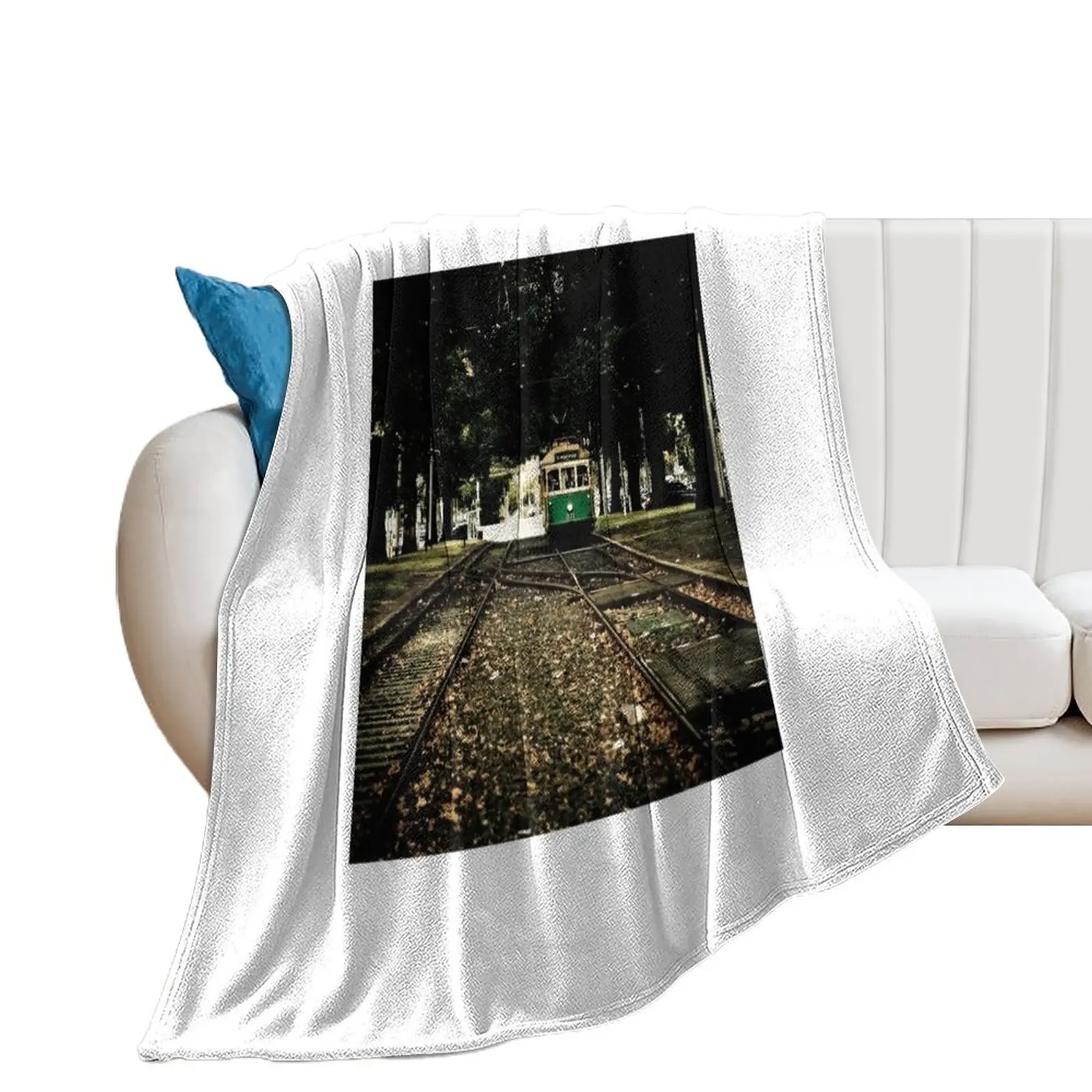 Melbourne tram Throw Blanket Quilt Decorative Sofas Blankets