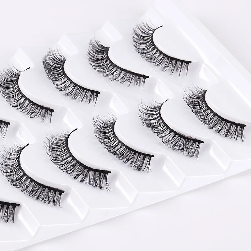 7 Paar Korte Valse Wimpers Extensions Natuurlijke Nep Strip Wimper Faux Cilios Levensechte Dikke Wimpers Koreaanse Make-Up Schoonheid Nieuw