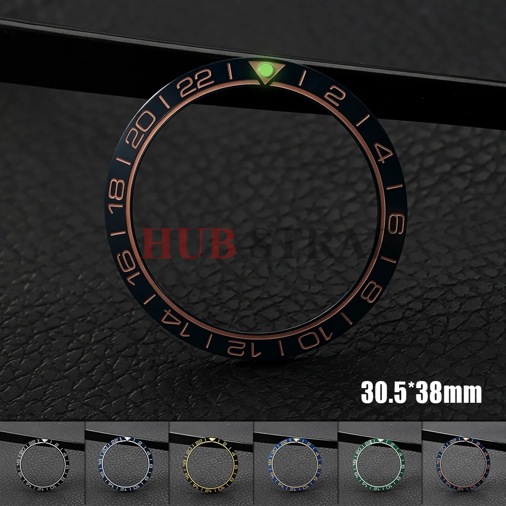 38mm Ceramic Bezel GMT Diving Watch Insert Ring for 40mm Mens Universal Watches Replacement Accessories Watch Face Bezel Inserts