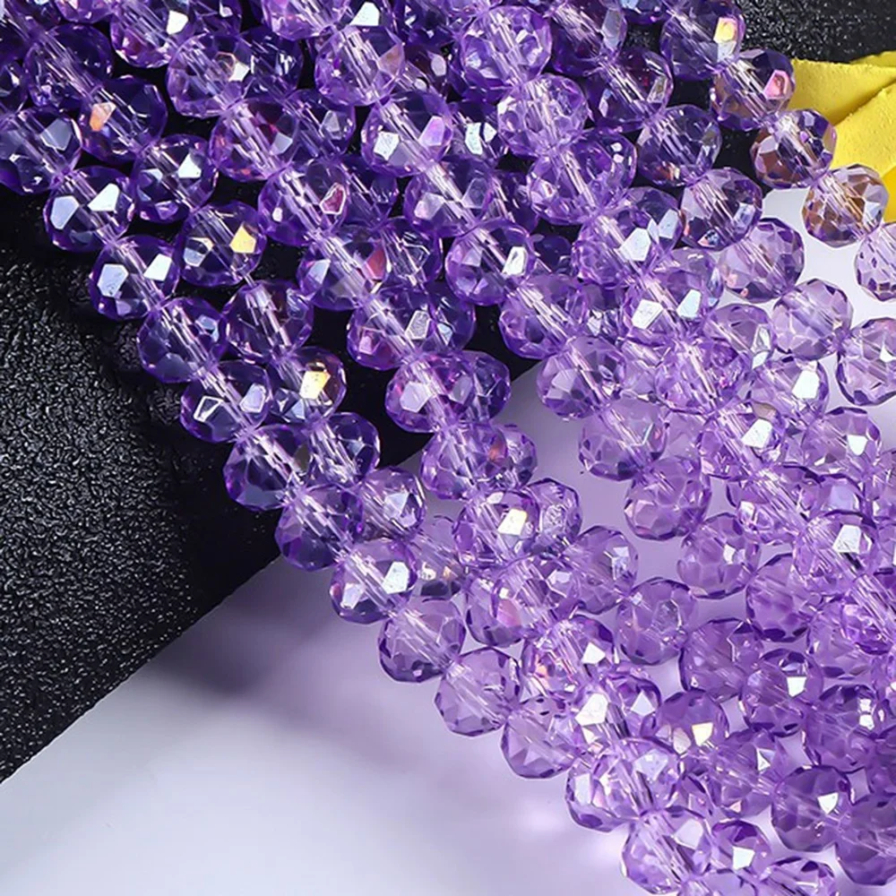 1 2 3 4 6 8 10mm Faceted Crystal Beads Round Glass Beads Loose Spacer Beads for Jewelry Making DIY Glass Bead Strands 26D33