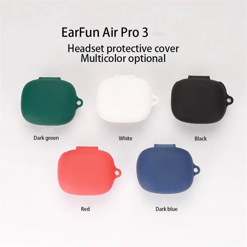 Pour EarFun Air Pro 3 tui en Silicone couleur unie antichoc couteur accessoires protecteur pour EarFun Air Pro 3 couverture