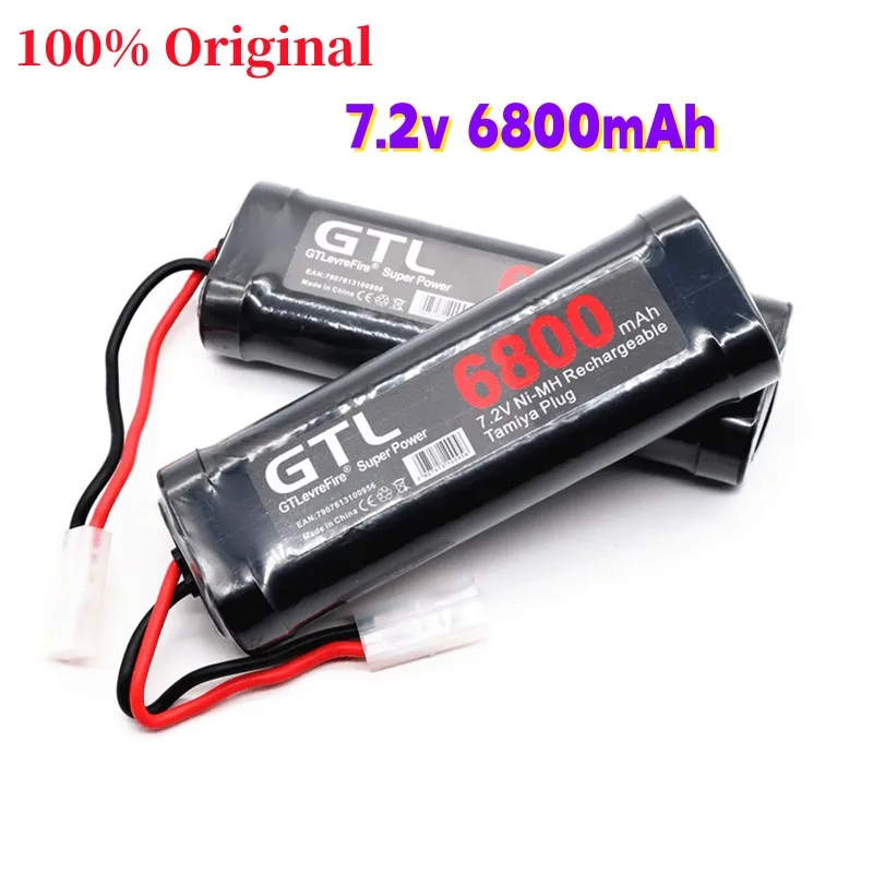 

100% Original 7,2 V Batterie 6800mah NiMH Batterien Pack Für RC Auto Lkw Buggy Boot Tank Ni-Mh Baterias grau abendessen power