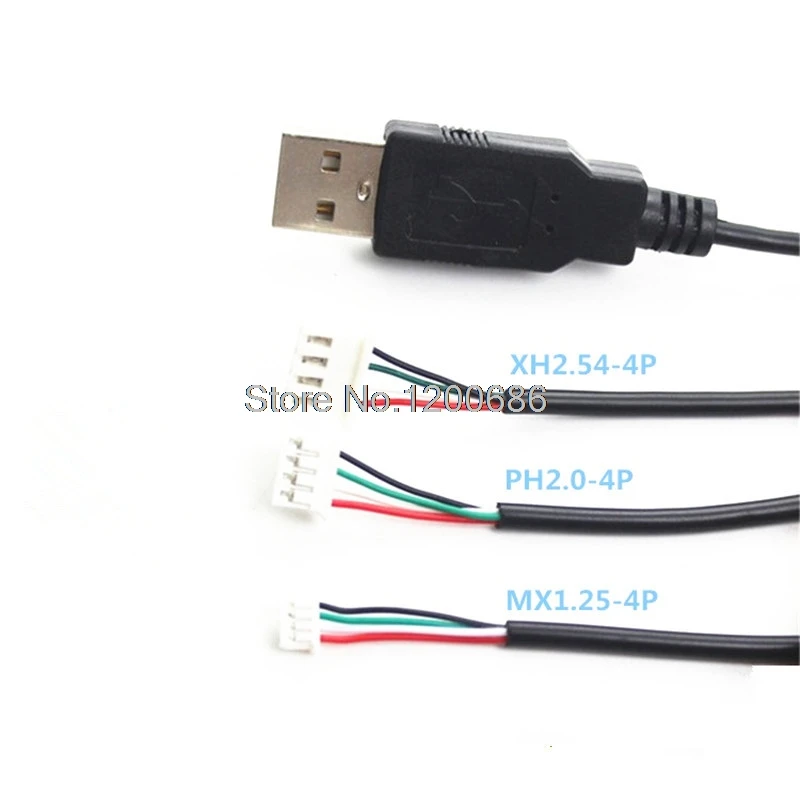 

0.3M 30CM Micro 5pin USB Female Jack to XH2.54 1.25 ZH1.5 PH2.0 XH2.54 dupont 2.54 4P wire cable harness