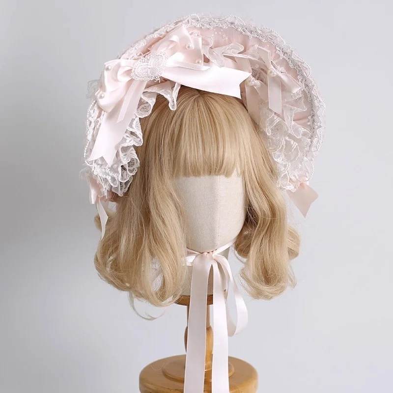 Original handgemachte rosa Schicksal Band Schleife kleine Hut Weihnachten Cosplay Stirnband KC Haarband bnt Motorhaube süße Mädchen Hand Ärmel